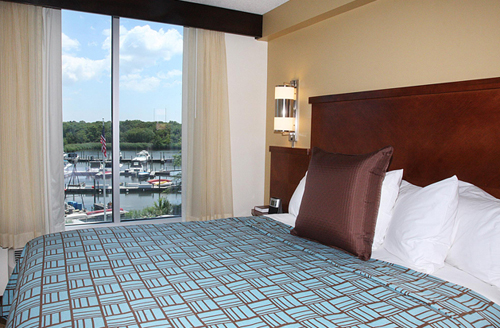 The Hyatt Place East End has waterfront views on East Main Street in downtown Riverhead.