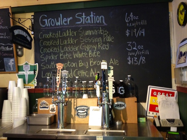 craft beer growler station at Duffy's Deli