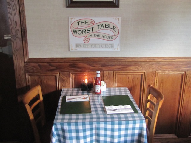 O'Malley's worst table in the house