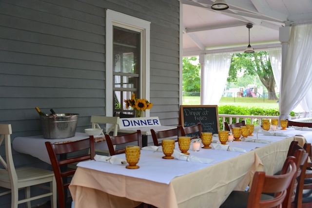 dinner at kyle's shelter island