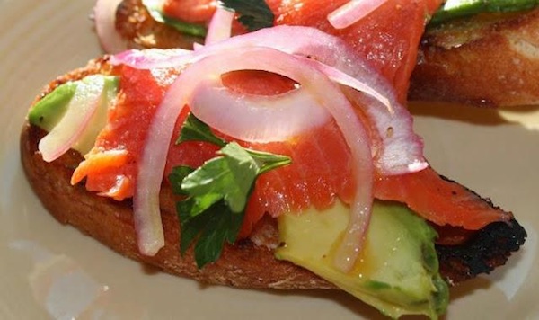 Wild Smoked Salmon & Avocado Crostini