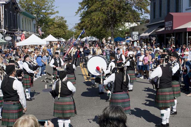 greenport maritime festival bagpipes band parade