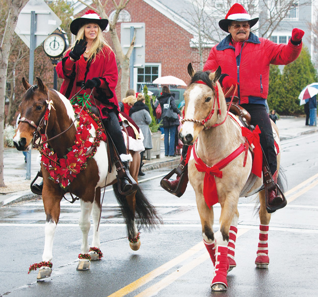 Photo by Katharine Schroeder | Christmas parade on Front Street in Greenport.
