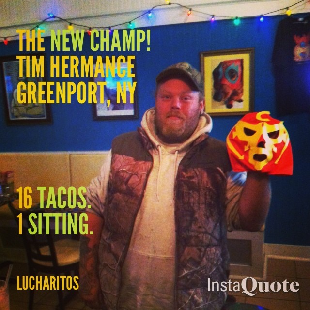 Courtesy Photo | Current Lucharitos record holder Tim Hermance with his well-deserved prize, a luchador mask