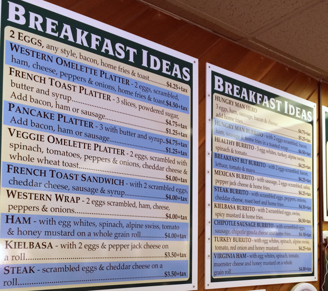 Plenty of breakfast options at Wendy's