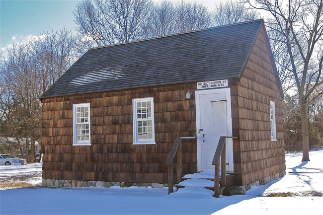 Built in the late 18th century, this wood-shingled building once served as District School #9.