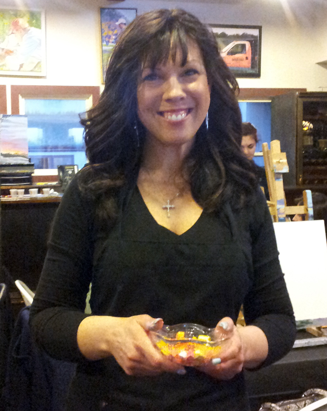 Linda Speruzzi at the January event at Palmer Vineyards.