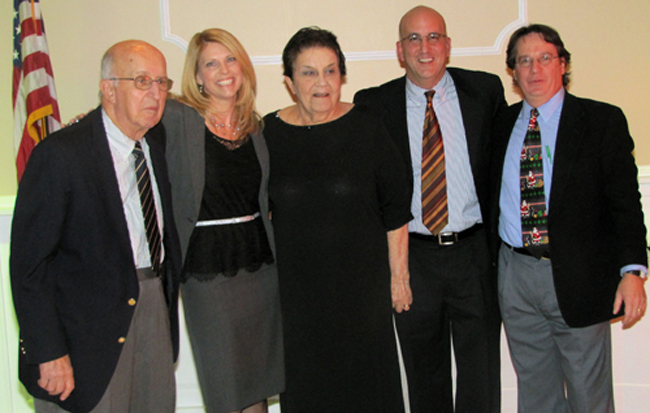 GRANT PARPAN FILE PHOTO | Anthony Meras, second from right, at the Chamber of Commerce dinner in 2012.
