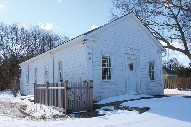 Built in 1843, the New Egypt School was attended by local children.