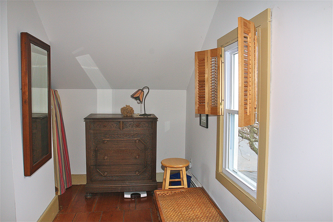 BARBARAELLEN KOCH PHOTO |The alcove in the second floor bedroom is where the home's owner, Denise Rathbun, believes Mr. Whitman wrote.