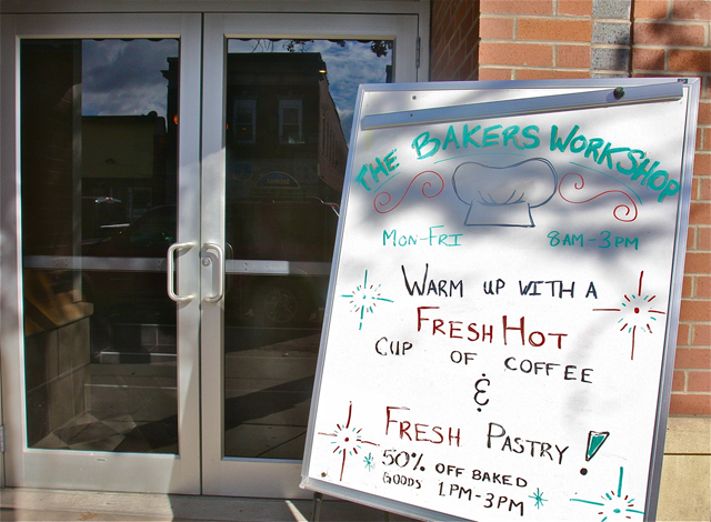 The Baker's Workshop is located on Main Street, in the heart of downtown Riverhead.