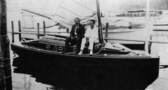 Albert Einstein sailing