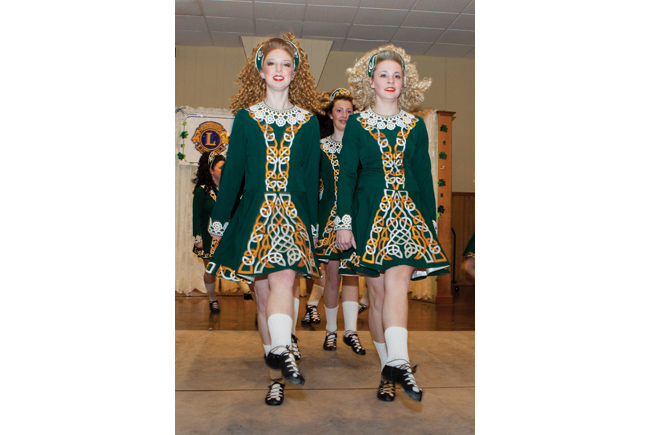 Inishfree performers during Riverhead Lions Club's St. Patrick's Day dinner at Polish Hall Saturday. (Credit: Katharine Schroeder photo)