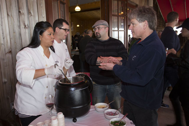 Sunita and Noah Schwartz, left, of Noah's in Greenport.  