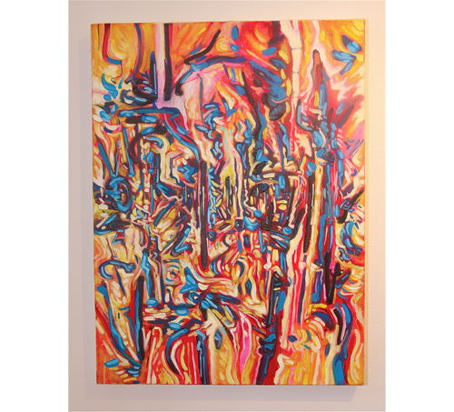 "First Place" painting by Jeffrey Corbett of Yaphank, "Interzone 1." (Credit: Barbaraellen Koch)