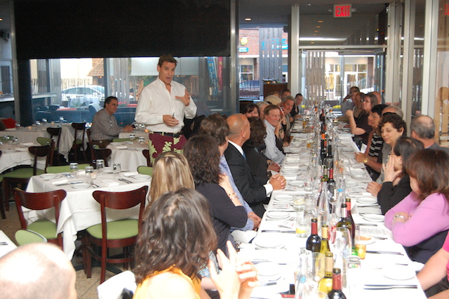 Dennis McDermott celebrates the third anniversary of the Riverhead Project with a dinner for 50 of his closest friends. (Credit: Vera Chinese)