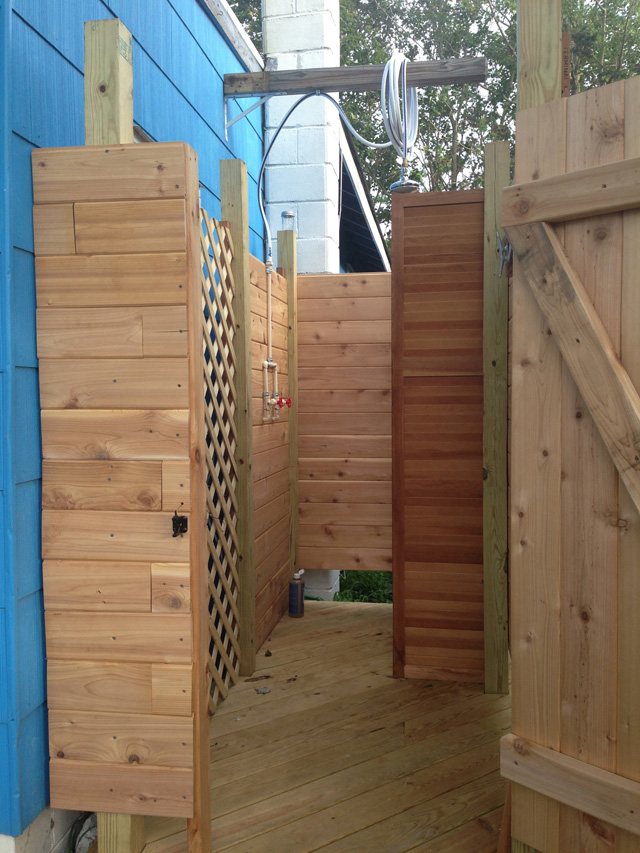 Pat and Nackie Cupples of Mastic Beach say, "In retrospect, the outdoor shower should have been the first project we worked on after buying the house in May 2012.