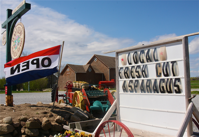 Credit: Barbaraellen Koch Fresh asparagus is available at Bay View Farm market in Aquebogue.