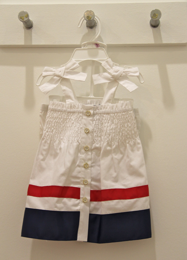 Nautical striped sundress for $48 on sale at 50 percent off.