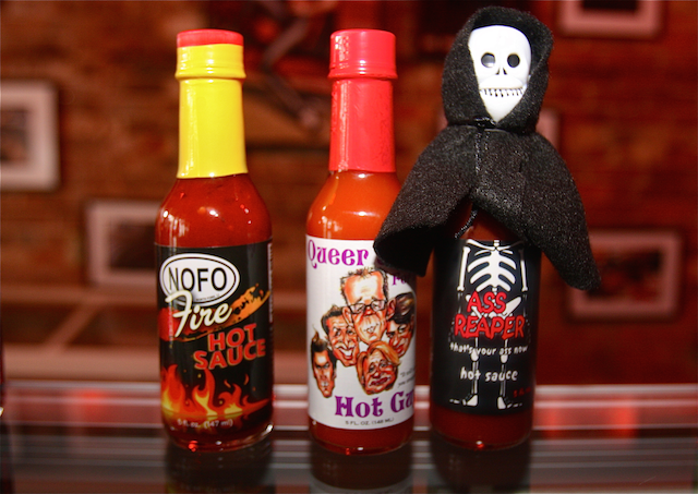 Greenport Fire, Queer sauce for the Hot Guy and Ass reaper hot sauces are all available at Greenport Fire on Main Street in the village. (Credit: Barbaraellen koch)