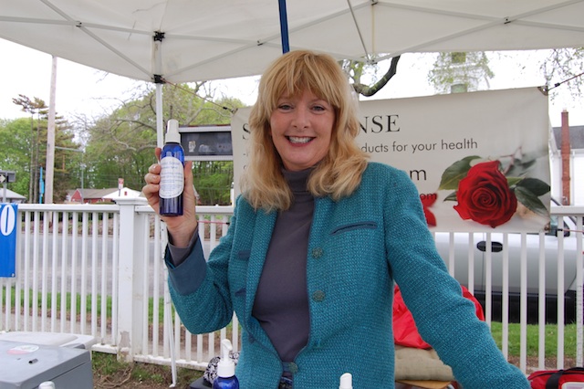 Scent Sense owner Kathleen Werner holds up some Scent Sense