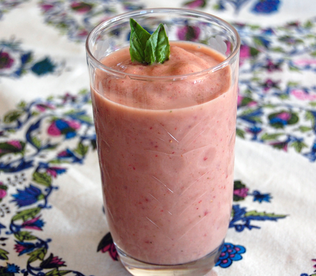 Strawberry Basil smoothie