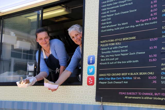 Cynthia Halloran and Claudia Fleming of the North Fork Food Truck. (Credit: Carrie Miller)