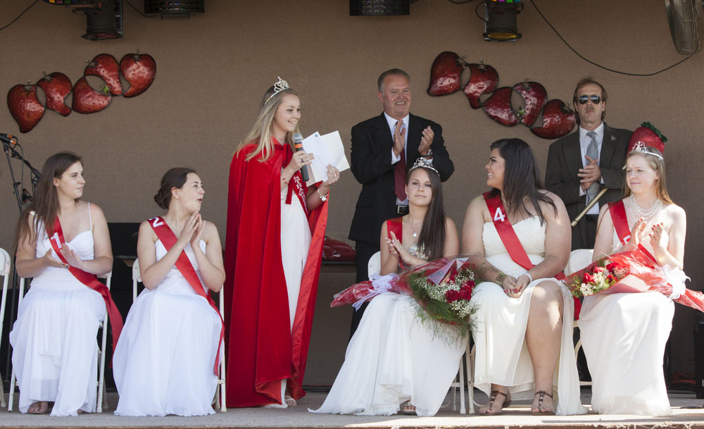 The contestants for Strawberry Queen. (Credit: Katharine Schroeder)