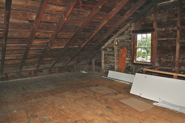 Cutchogue designer Conni Cross will redesign the stand-up attic in the 1835 farmhouse. (Credit: Barbaraellen Koch)