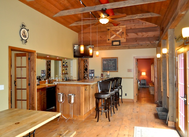 The Vineyard Lounge opens onto a sunny south-facing patio and the vineyard.