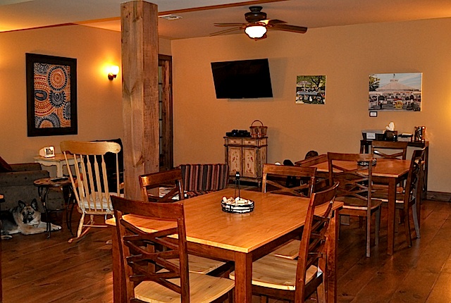 Two-course breakfast served daily in the spacious kitchen and dining room.