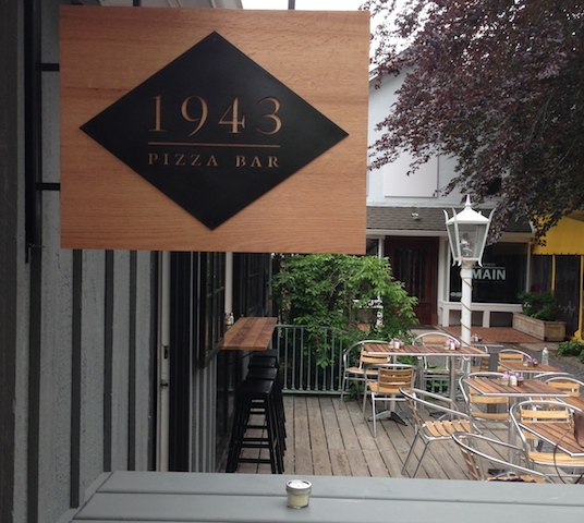 The exterior of 1943 Pizza Bar in Greenport. (Credit: Courtesy of Matt Michel)