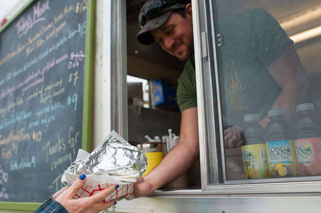 Joe Coleman of the Roaming Fork food truck. (Credit: Katharine Schroeder)