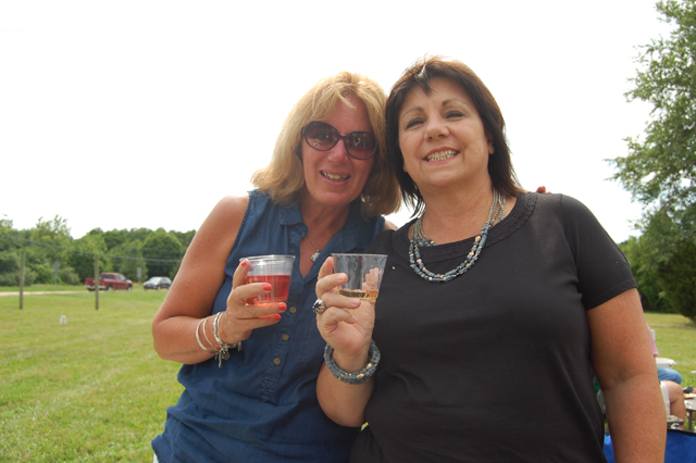 Teresa Evans of St. James and Karen Kujawski of Farmingville.
