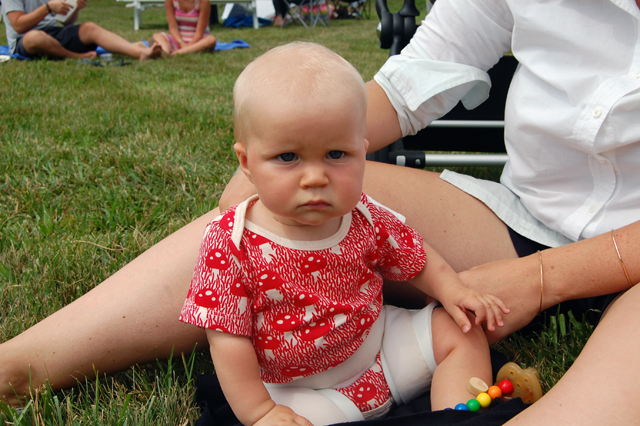 Seven month old Matilda Smth is spending the summer in Mattituck.