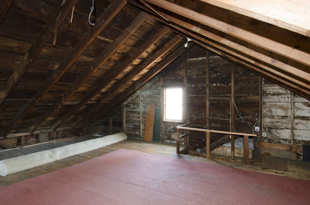 Cutchogue designer Conni Cross will redesign the stand-up attic in the 1835 farmhouse. (Credit: Barbaraellen Koch)