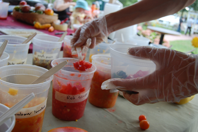 Make-your-own salsa bar.
