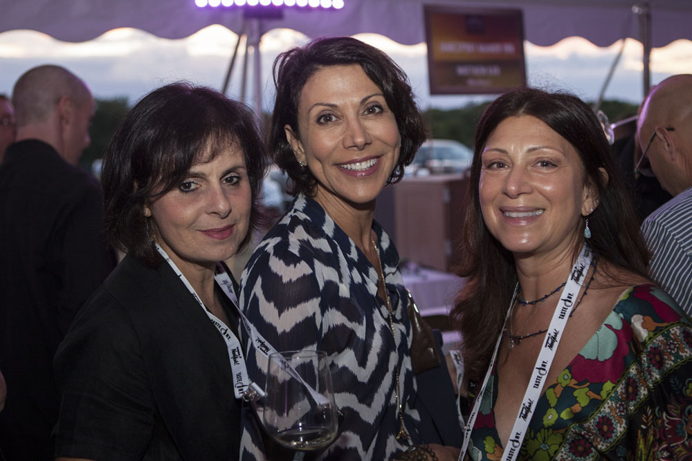 Claire Moro, Camille Passaro and Rhonda Enea enjoy the party. (Credit: Katharine Schroeder)