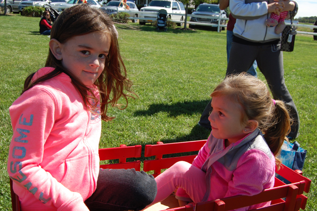 Brianna, 6, and Alexa levine, 3, of Selden.