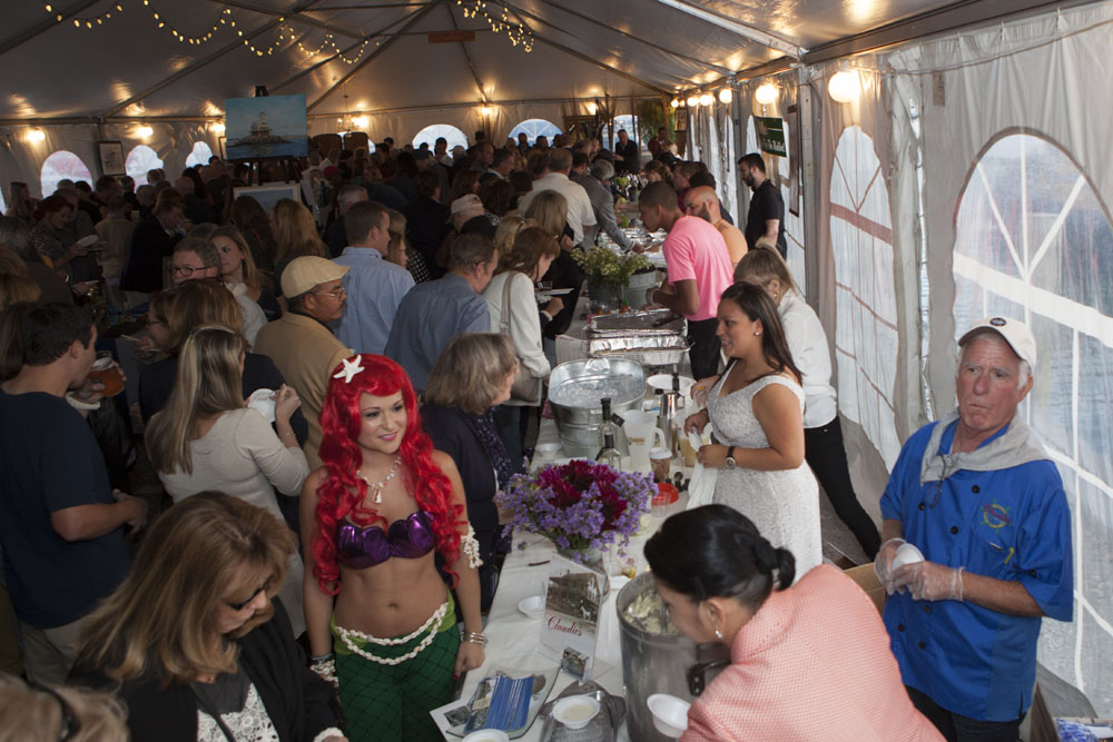 Under the tent at Friday's event. (Credit: Katharine Schroeder)