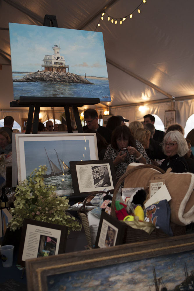 Some of the silent auction items. (Credit: Katharine Schroeder)