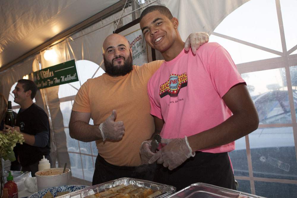 Lucharitos' Marc LaMaina and Christian Davis at the Land & Sea event in 2014. (Credit: Katharine Schroeder)
