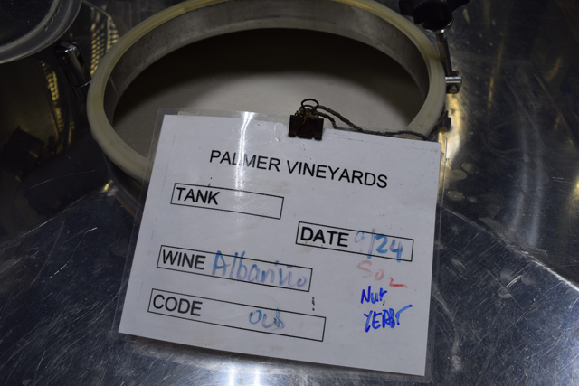 Albariño inside a fermentor at Palmer Vineyards. (Credit: Vera Chinese)
