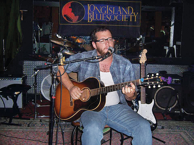 Rob Europe performing last month in Merrick where he was one of two musicians chosen to represent Long Island Blues Society. He was the winner of 'The Long Island Blues Society''s solo Blues act. He will now get to represent Long Island when they send him to Memphis to compete in the 'International Blues Challenge' in January. (Credit: Courtesy photo)