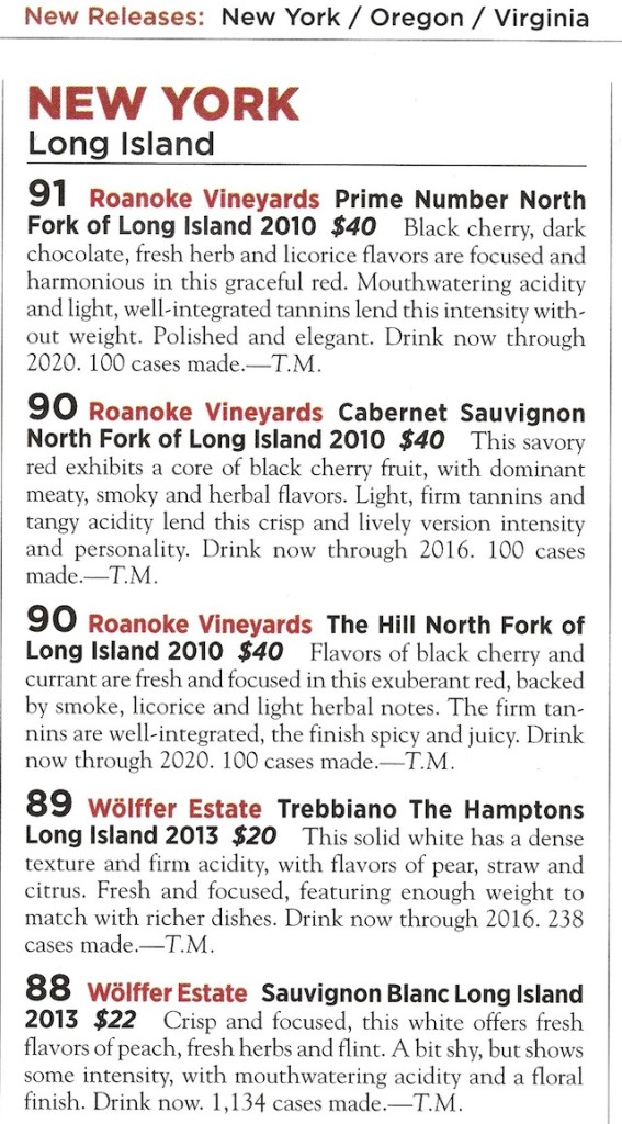 An excerpt from Wine Spectator's Nov. 30 issue. (Wine Spectator Magazine courtesy photo)