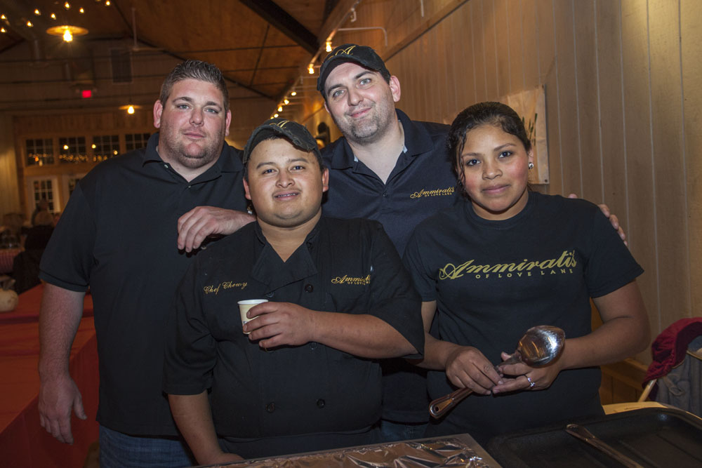 The crew from Ammirati's:  Owners Steve and Greg Ammirati (rear), Chef Chewy  Milagos and wife Joanna. (Credit: Katharine Schroeder)