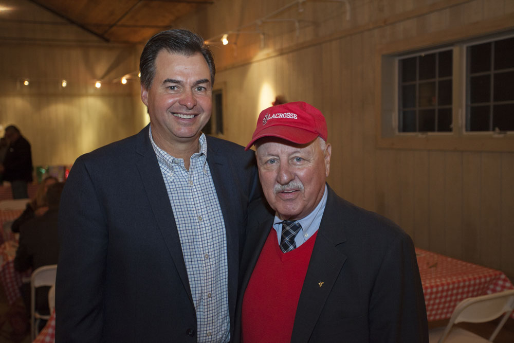 Suffolk County  Legislator Al Krupski (left) with Senator Ken LaValle. (Credit: Katharine Schroeder)