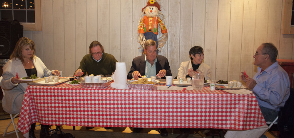 Judges (from left):  Jodi Giglio, Rex Farr, Dave Bergen, Abigail Field, and Kevin Cahill. (Credit: Katharine Schroeder)