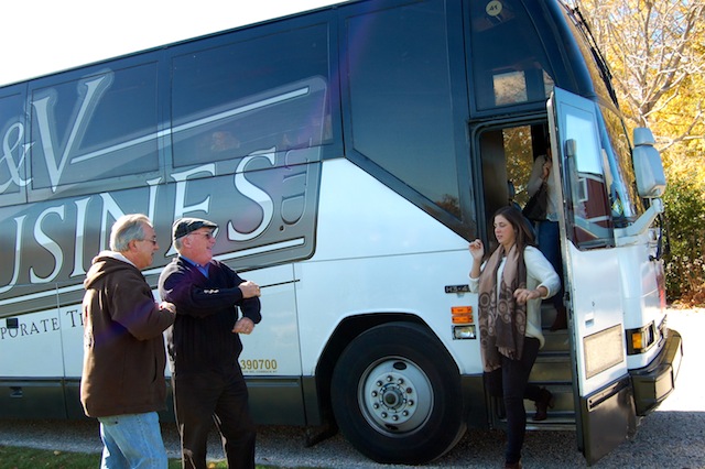 Many tasters arrived by the free shuttle bus making its round at local eateries and wineries this weekend.