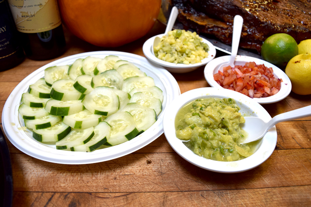 Maple Tree BBQ's trio of fruit. (Credit: Vera Chinese)
